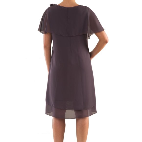 Plus Size Cocktail Dress with Lace - La Mouette - Picture 2 of 3